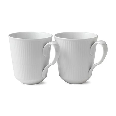 Royal Copenhagen White Fluted Mok 2 Delig