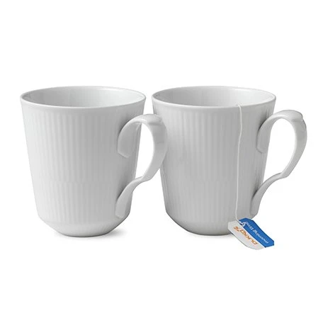 Royal Copenhagen White Fluted Mok 2 Delig - Afbeelding 2