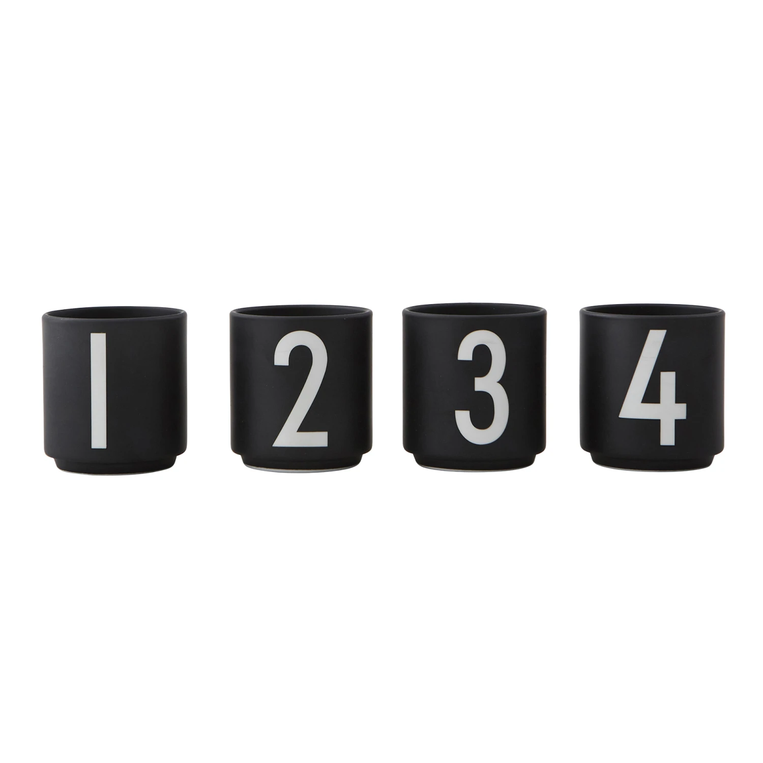 Design Letters Espressokopjes 4-pack Zwart