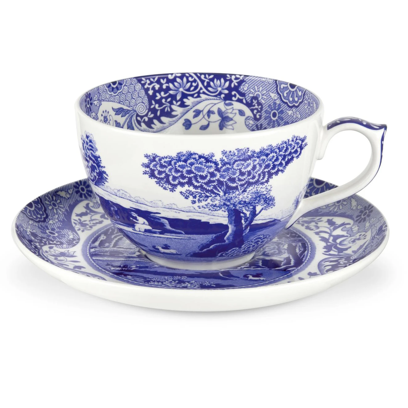 Spode Blue Italian Grote Kop Met Schotel