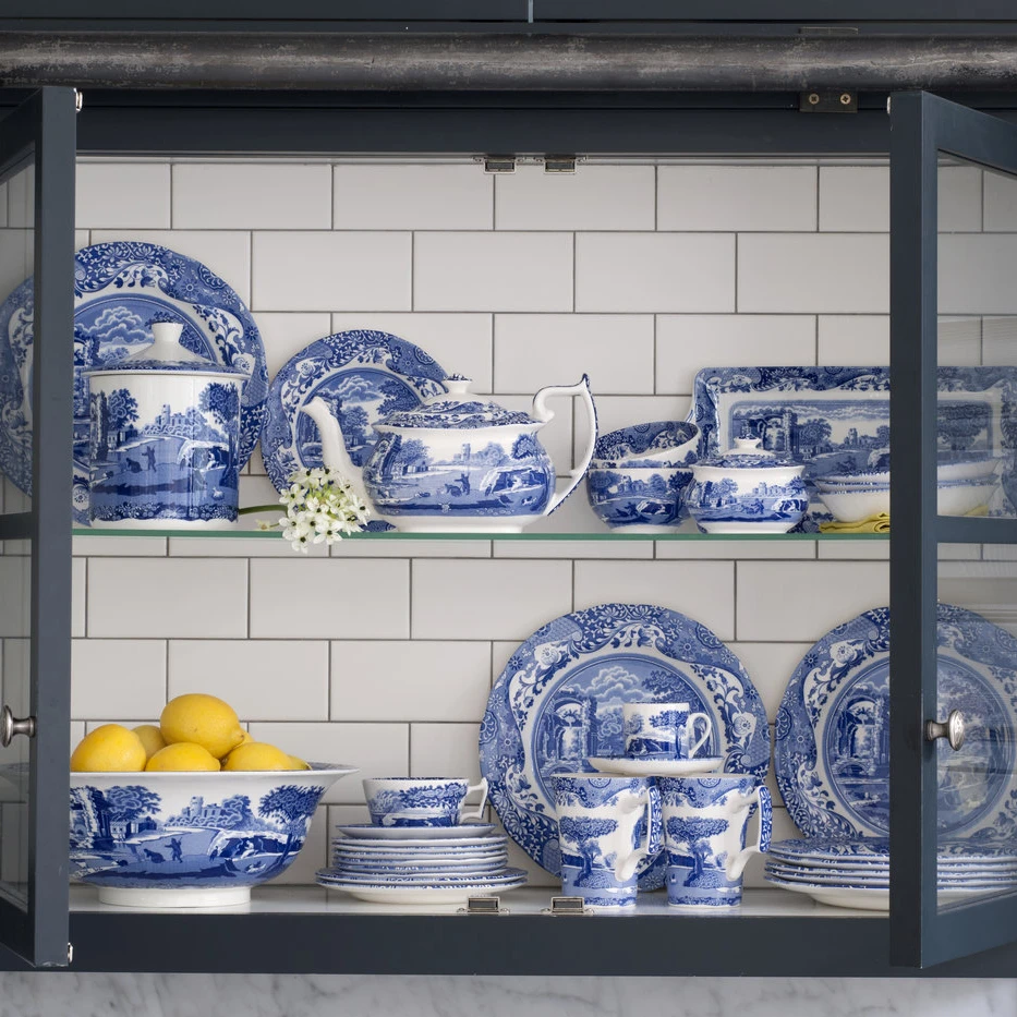Spode Blue Italian Grote Kop Met Schotel - Afbeelding 2