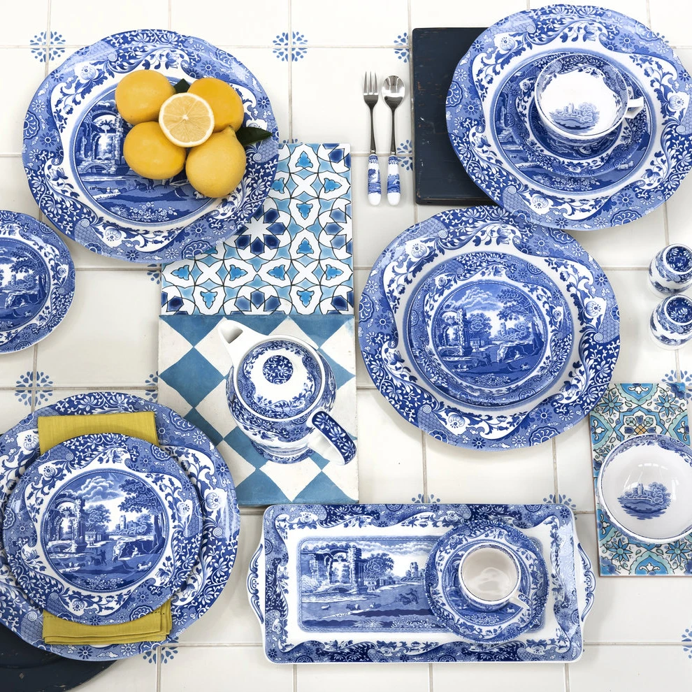 Spode Blue Italian Theekopje Met Schotel - Afbeelding 2