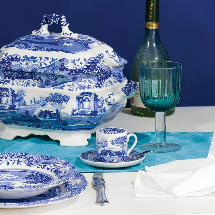 Spode Blue Italian Koffiekopje Met Schotel - Afbeelding 3