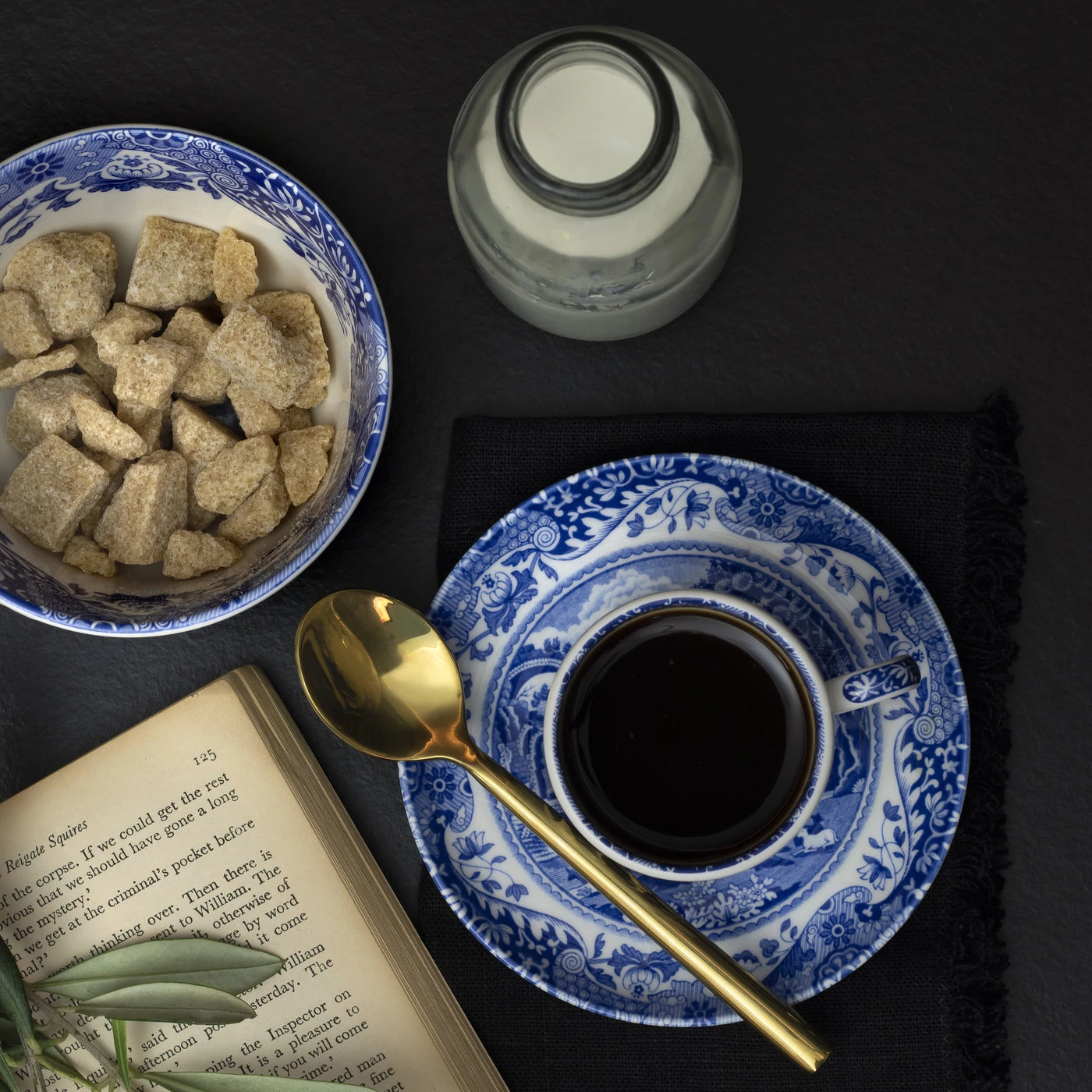 Spode Blue Italian Koffiekopje Met Schotel - Afbeelding 4