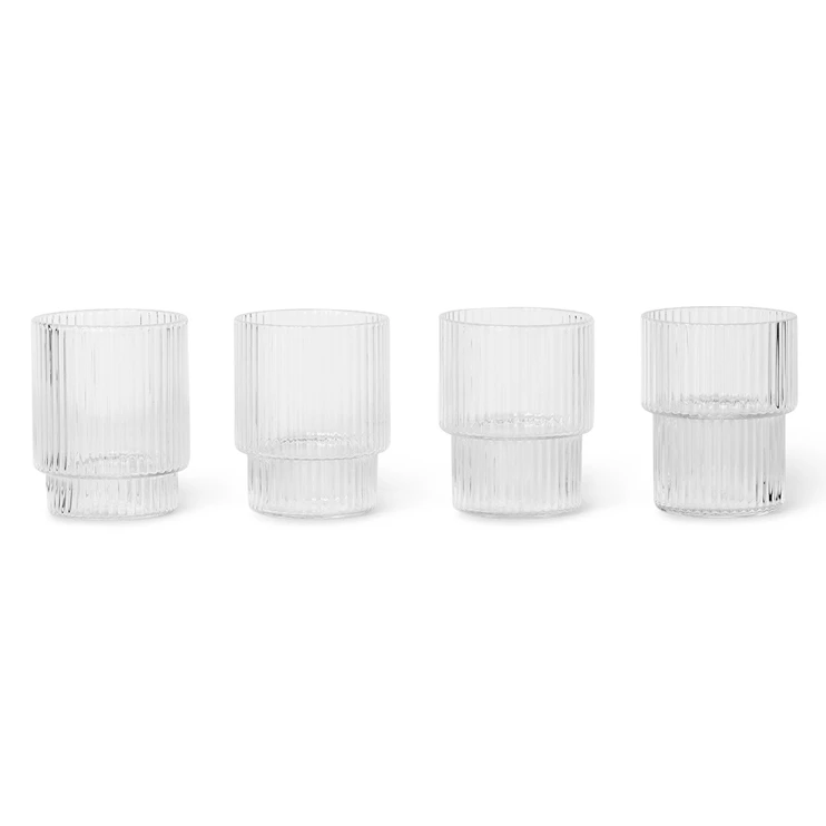 Ferm LIVING Ripple Espressoglas 6 Cl 4-pack