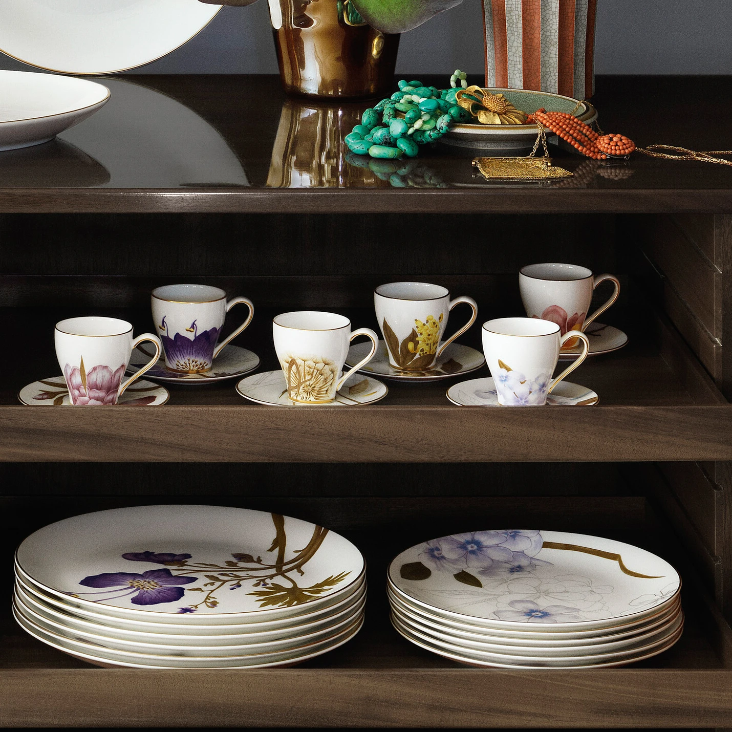 Royal Copenhagen Flora Espressokop Met Schotel 6-pack - Afbeelding 2