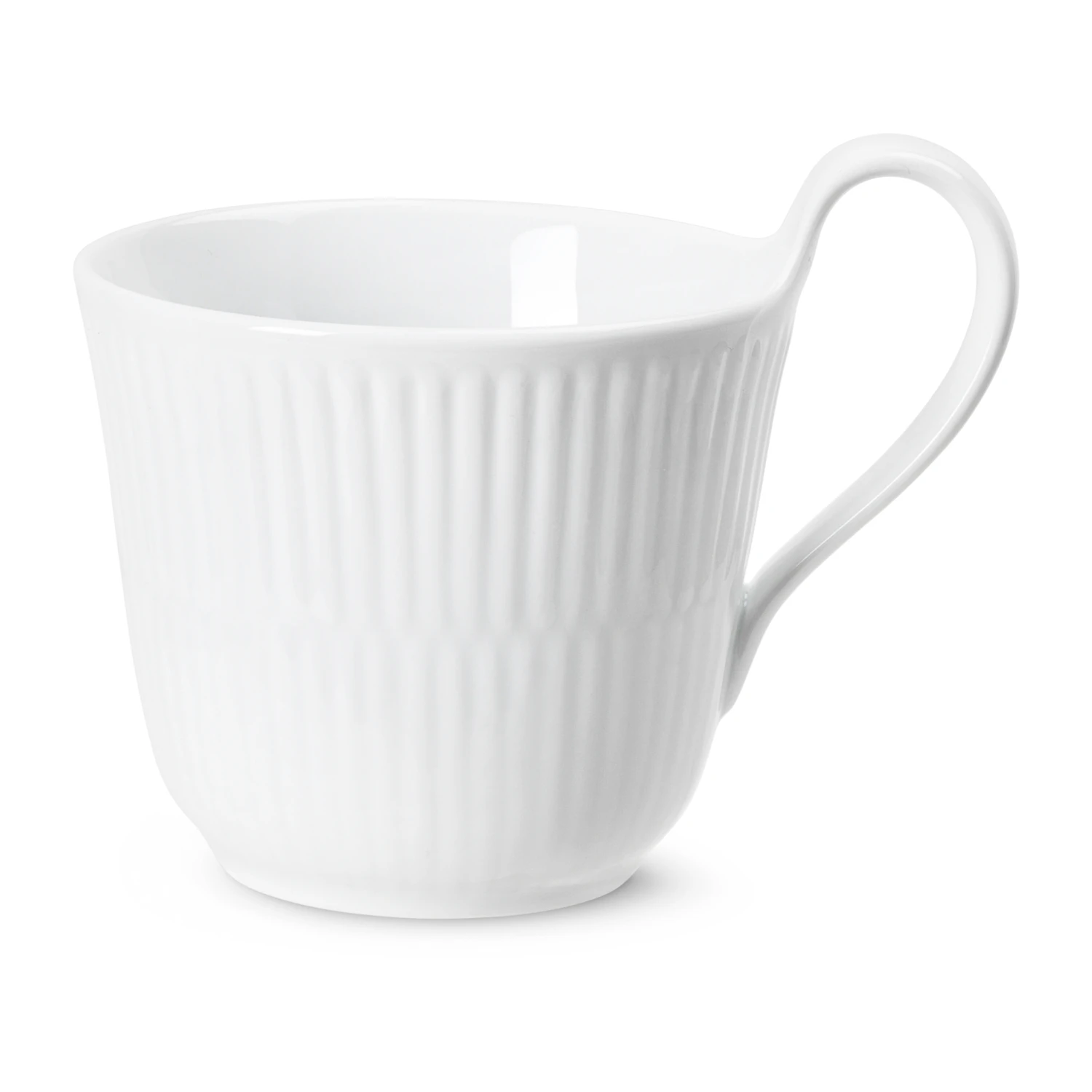 Royal Copenhagen White Fluted Mok Met Hoog Oor