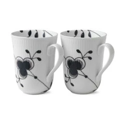 Royal Copenhagen Black Fluted Mega Kop 2-pack