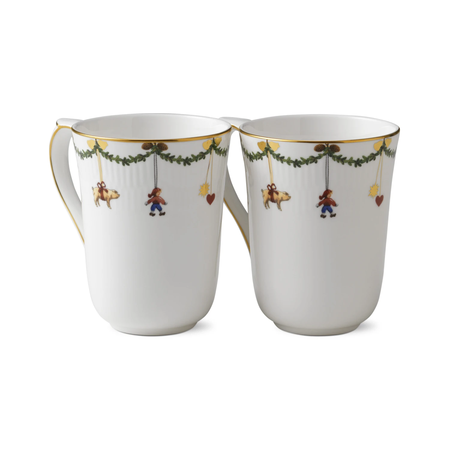 Royal Copenhagen Star Fluted Christmas Mok 2-pack - Afbeelding 2