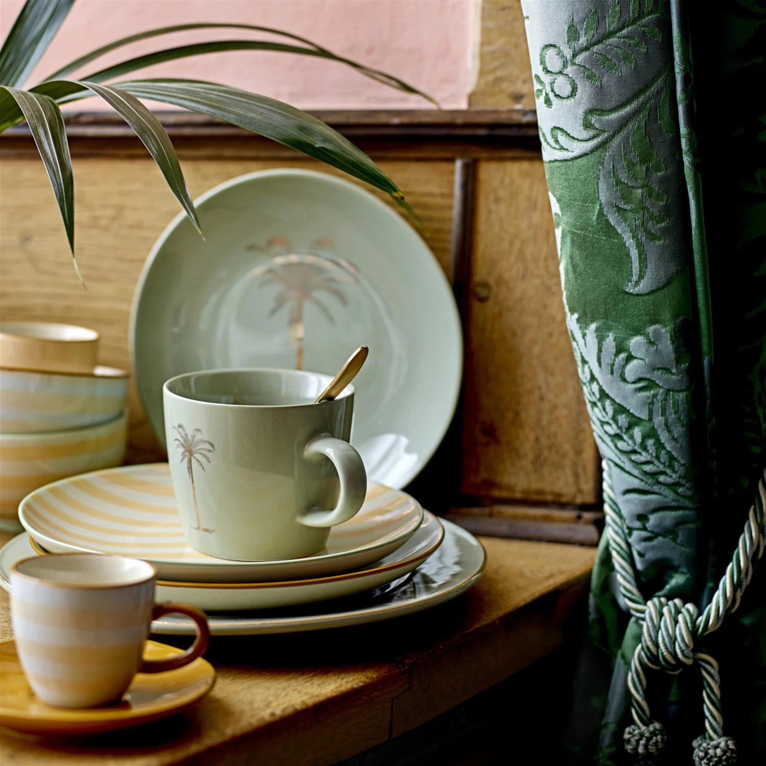 Bloomingville Miami Kop Met Schotel 2-pack - Afbeelding 2