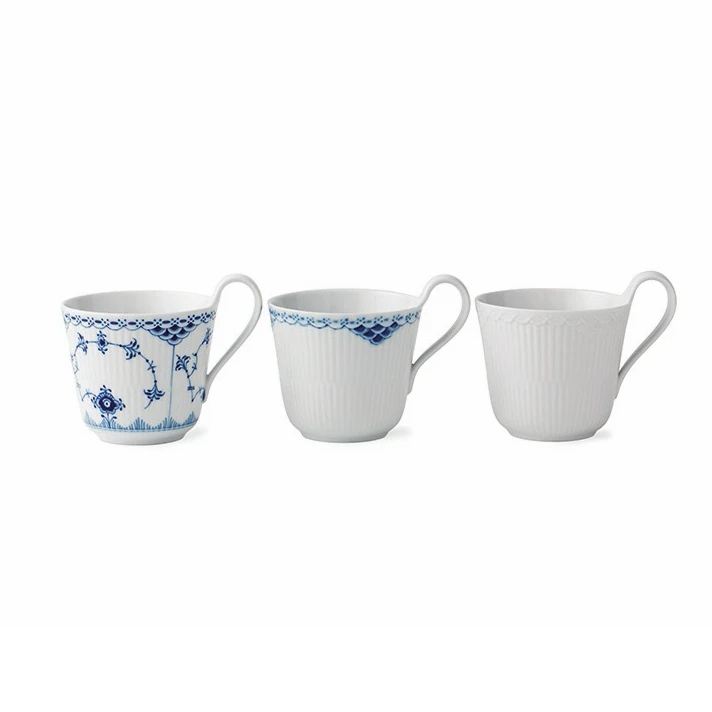 Royal Copenhagen Cadeauset History Mix Mokken Spets 3-pack